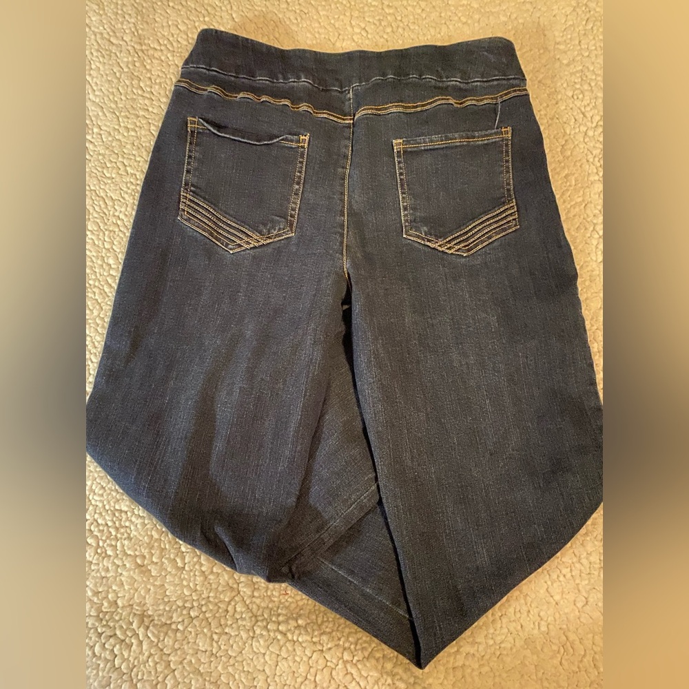 N Touch Navy Women's Straight Leg Jeans pull on jeans - Picture 5 of 5